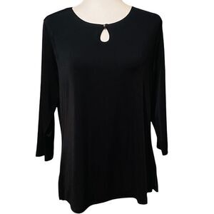 Chico’s Easywear Black Shirt Size Large